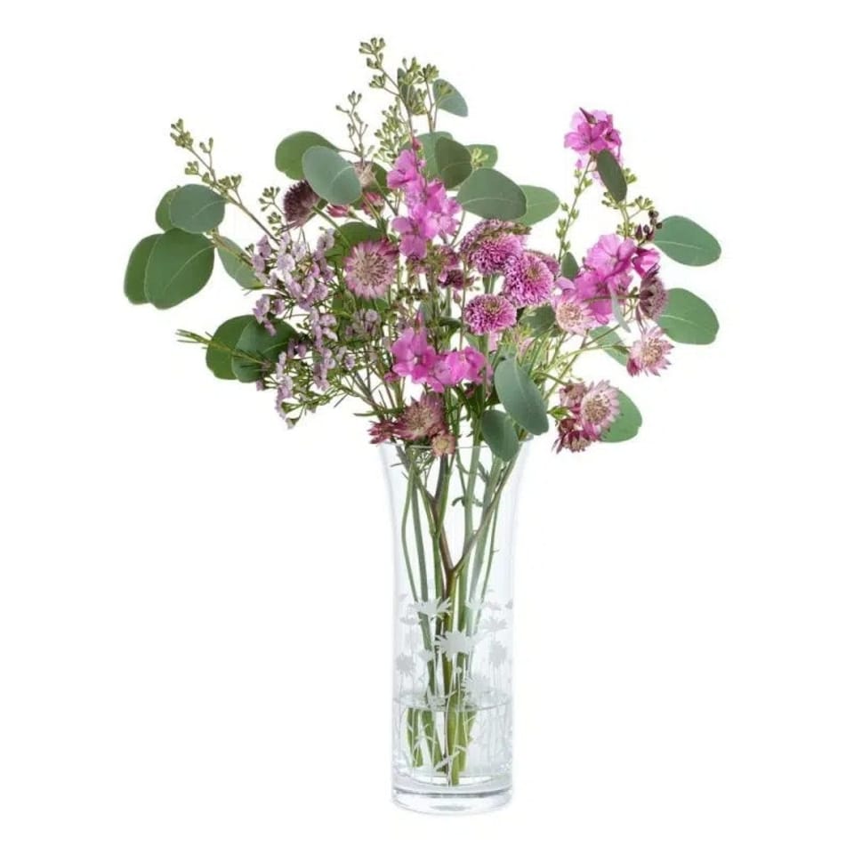 image 1 of Vase: 25cm Dartington Crystal Marguerite Bloom Vase, Crystal Glass | Clear