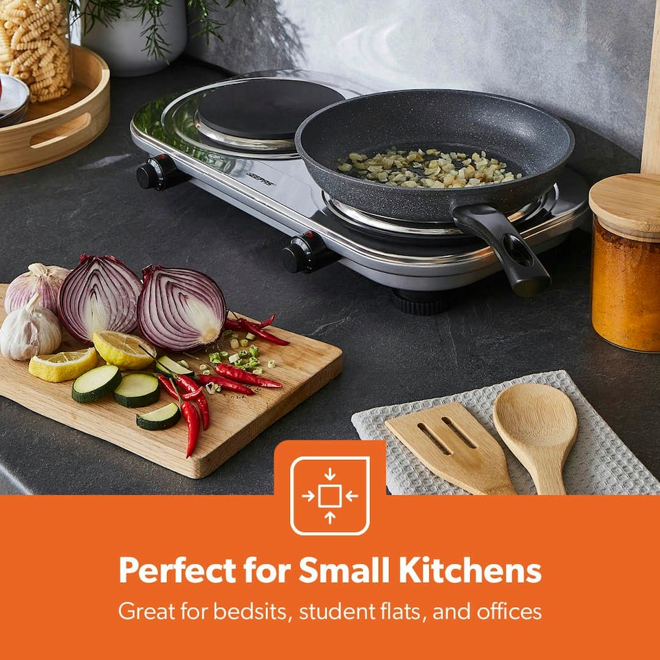 image 1 of GEEPAS 2500W Stainless Steel Double Hot Plate