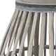 image 2 of JVL Luna Natural Bulb Shaped Willow Wood Lantern With Wooden Handle, Grey Wash