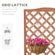 image 5 of Outsunny Garden Wooden Planter Box with Trellis Flower Raised Bed