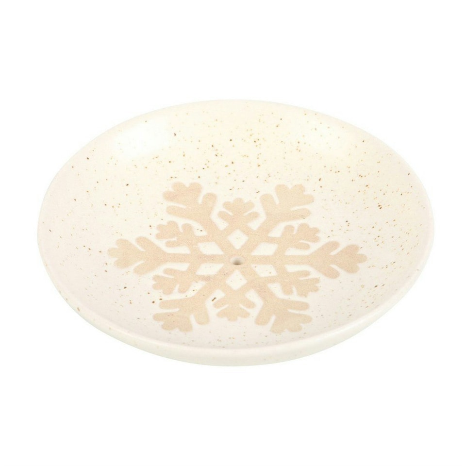 image 1 of Something Different Snowflake Incense Holder - Off White - One Size