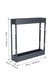 image 3 of Living and Home 2-Tier Pull-Out Kitchen Cabinet Aluminum Shelf Organizer,15cm W | Grey