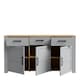 image 4 of Bohol 3 Door 3 Drawer Sideboard in Riviera Oak/Grey Oak