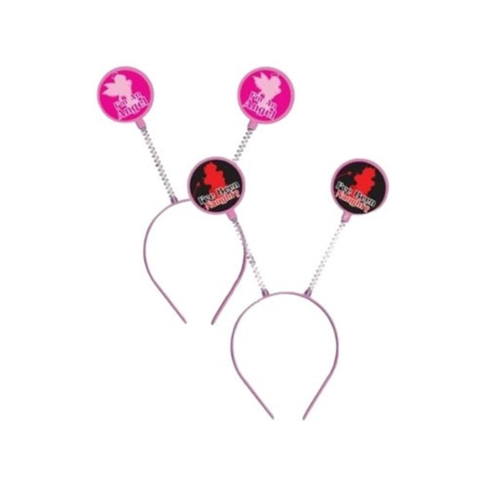 Amscan Good And Bad Girl Reversible Headband - Pink/Black - One Size One Size