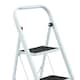 image 2 of Oypla Foldable 3 Step Ladder Stepladder Non Slip Tread Safety Steel White