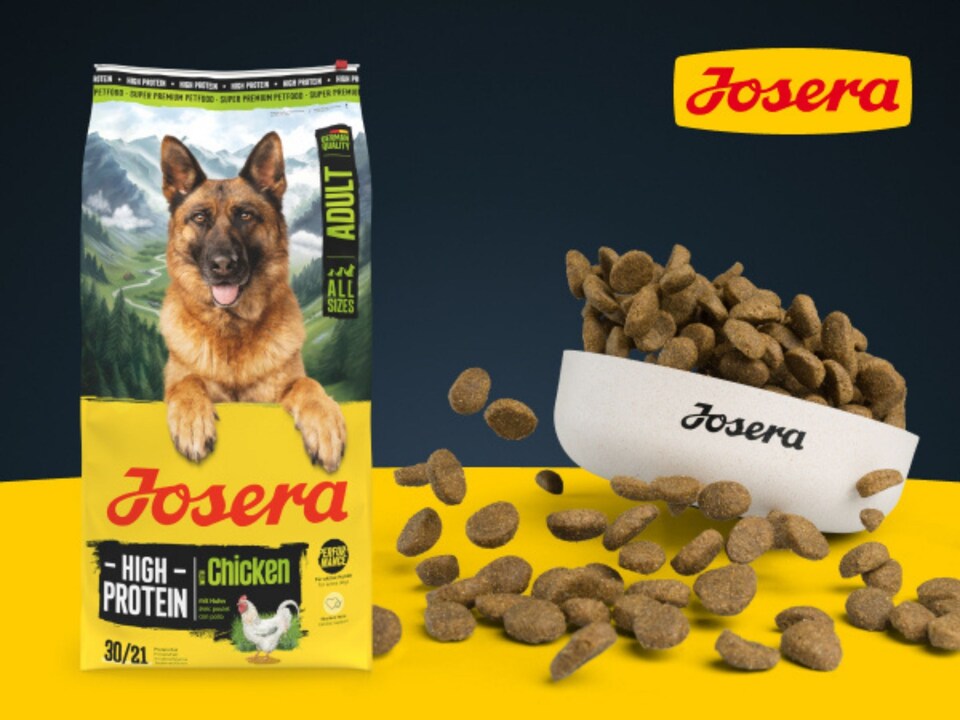image 1 of Josera High Protein Adult Chicken complete dog food | Lots of meat | For active working and sporting dogs | Gluten-free | Salmon Oil Omega 3 | 3kg