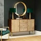 image 3 of Perdue Dakota Solid Mango Wood 2 Door 3 Drawer Large Sideboard Brown