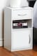 image 2 of 2-Pcs Wooden Bedside Cabinets with 1 Door & 1 Drawer | White | 1