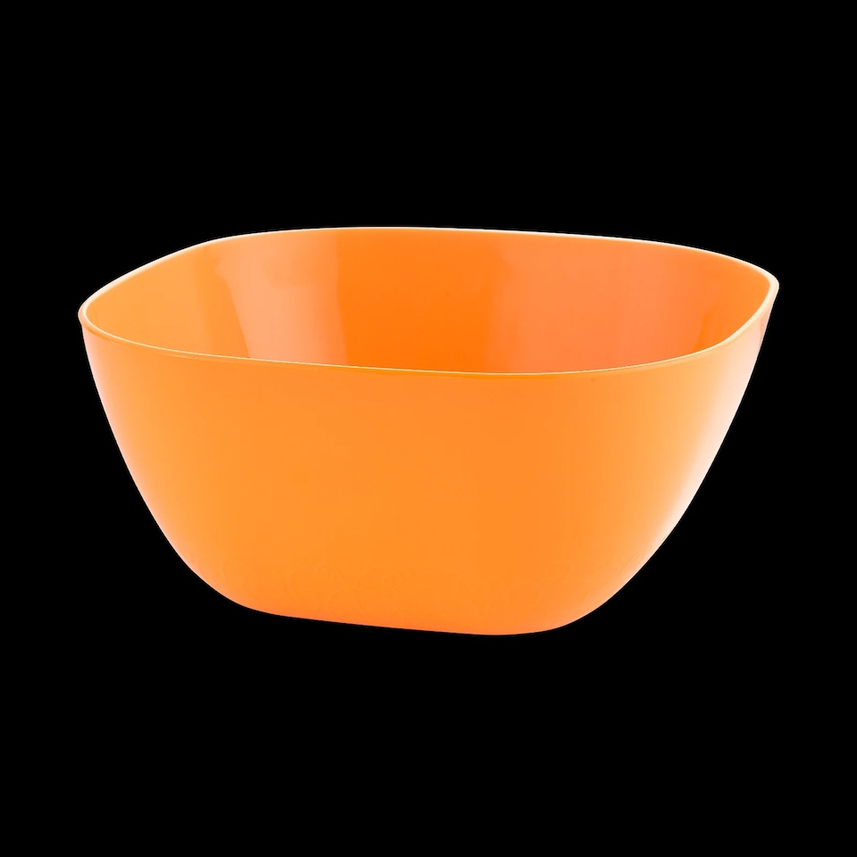 image 1 of Large Durable Plastic Salad Serving Bowl Microwave Dishwasher Food Safe | Orange | Orange | 1