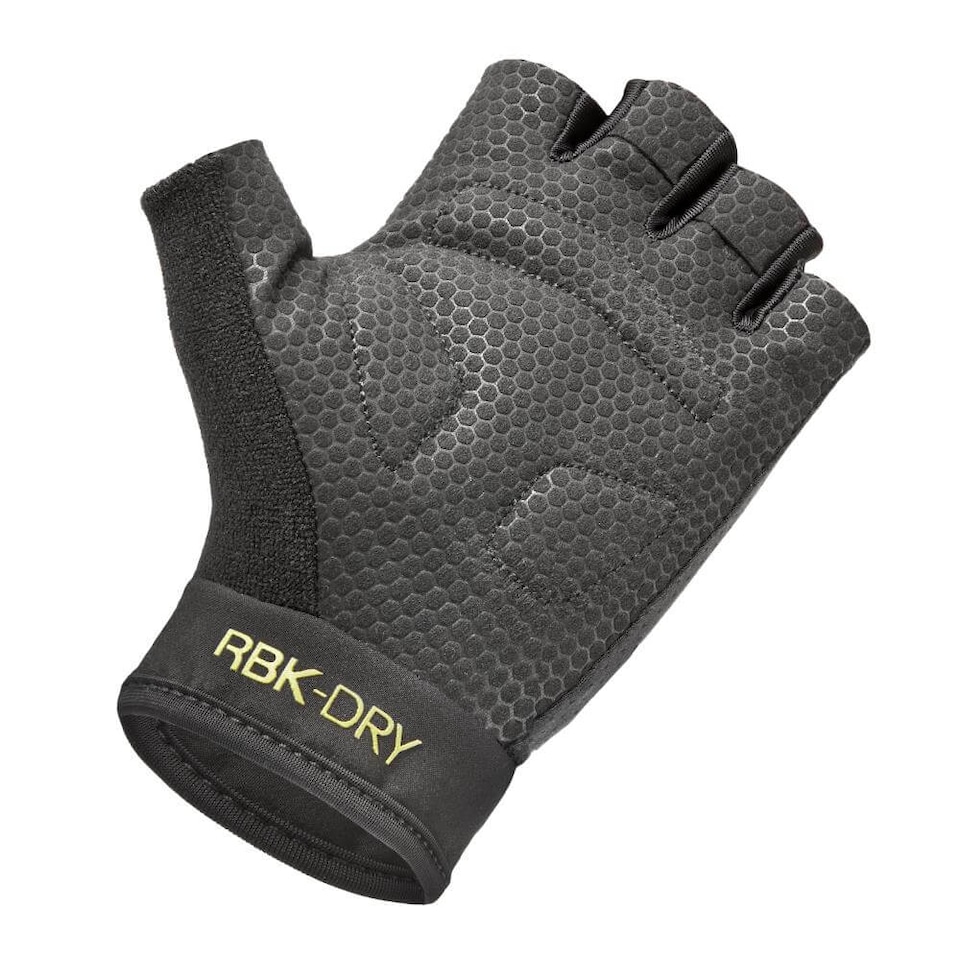 image 1 of Reebok Weight Lifting Gloves — Amara Suede Palm, Speedwick (Yellow, L) | Yellow | Yellow | L