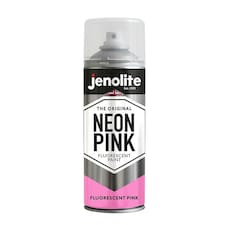 Jenolite Fluorescent Multi-Surface Paint - Neon Pink - 400ml Spray Can - 3-Pack