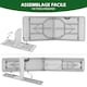 image 2 of 6ft Folding Table and benches heavy duty Indoor and Outdoor use Garden Camping Event Table White | White | White
