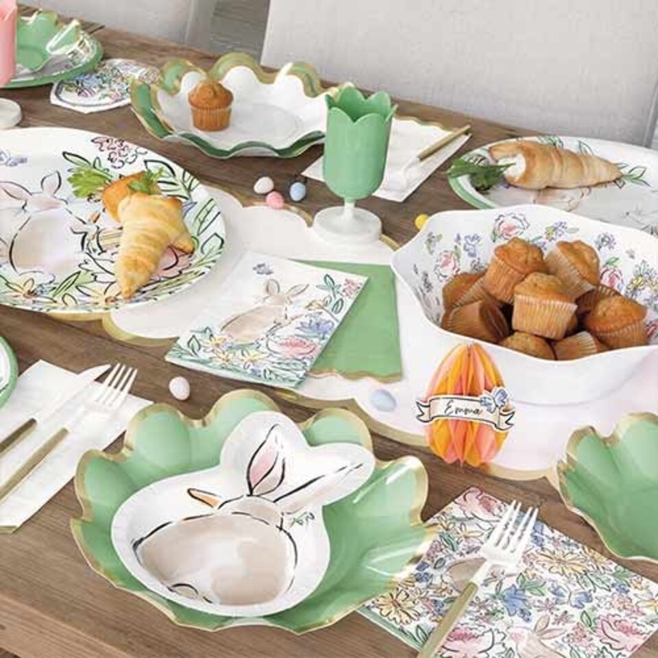 image 1 of Easter Egg Shaped 3D Honeycomb Customisable Place Card Decorations - Pack of 4