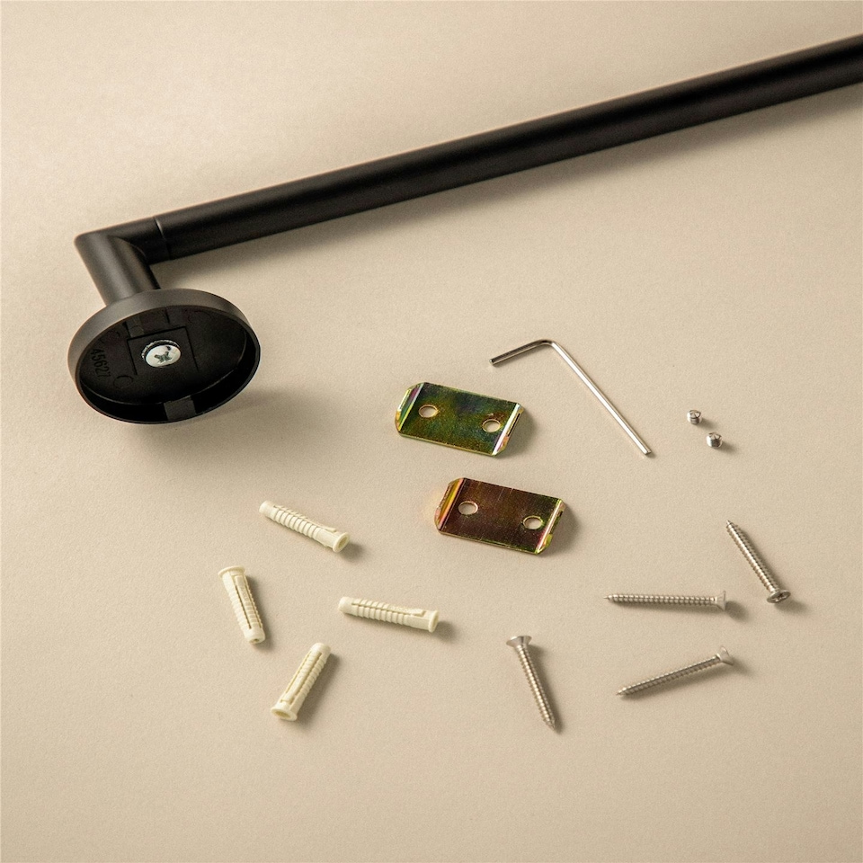 image 1 of Cosmic TOALLERO Towel Wall Mounted Rail with Chrome Stainless Steel Finish 60 cm