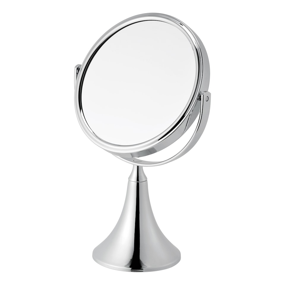 image 1 of Showerdrape Panos 3x Magnifying Chrome Makeup Vanity Mirror | Silver | 1
