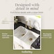 image 7 of Balterley Fireclay Double Bowl Stepped Weir Butler Kitchen Sink - with Overflow | White | White | 1