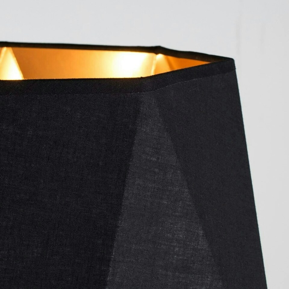 image 1 of ValueLights Modern Black And Copper Geometric Design Floor Lamp Shade