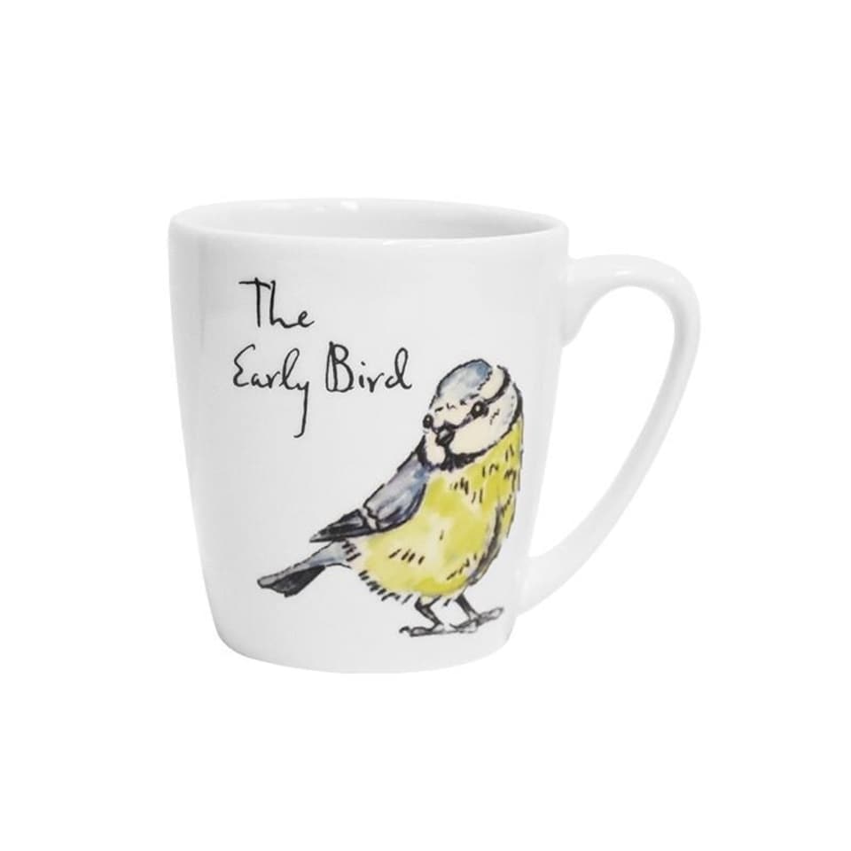 Churchill China Country Pursuits China Mug The Early Bird 300ml | White | 1