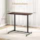image 3 of COSTWAY Adjustable Height C-Shaped Mobile Standing Desk Brown Brown