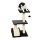 image 1 of PawHut Cat Tree Tower with Sisal Scratch Post, Arc Perch, 72cm, Black