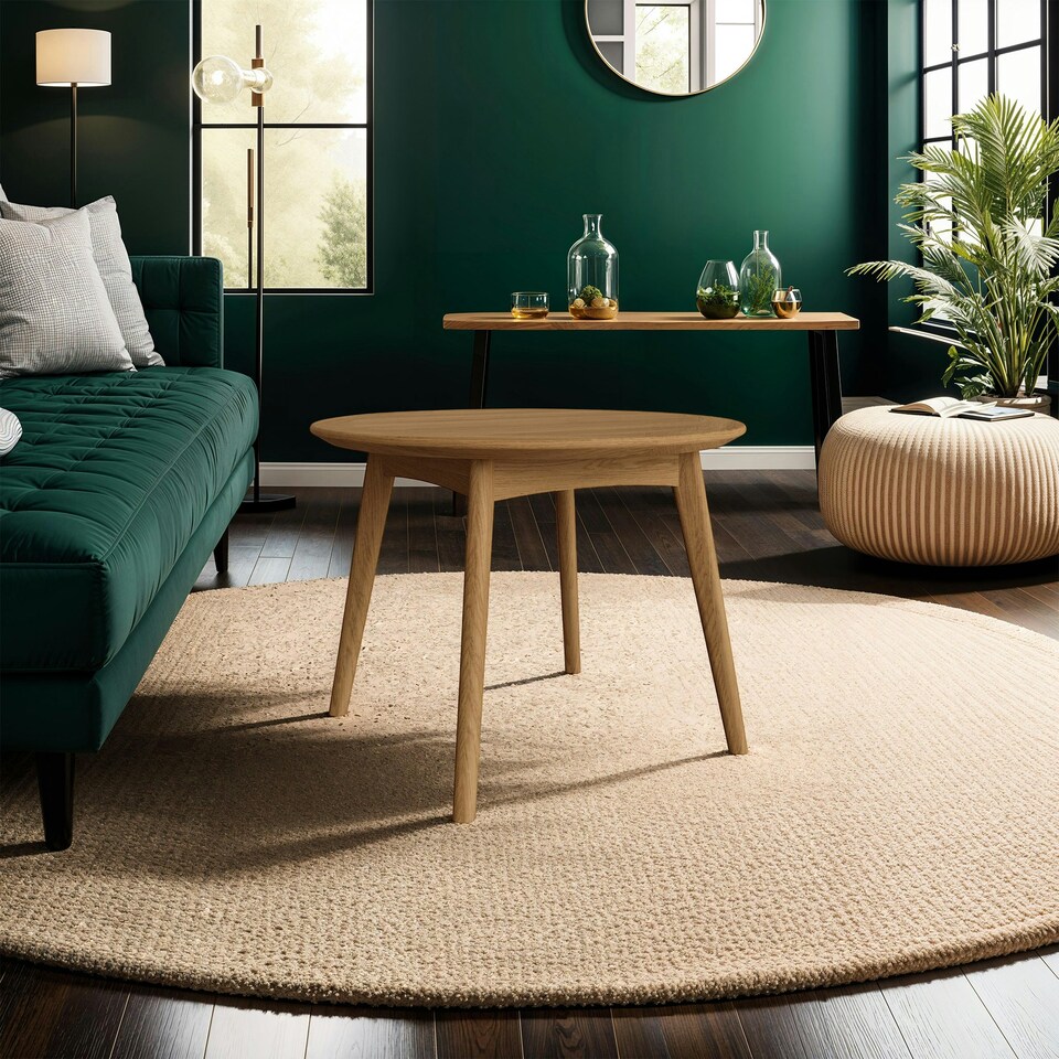 image 1 of Newark Ash Round Coffee Table Brown