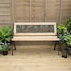 image 4 of Garden Vida 3 Seater Garden Bench Outdoor Patio Seating, Rose Style
