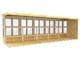 image 2 of 20 x 6 Feet Pent Potting Shed - Wood - L178 x W589 x H201 cm | Brown
