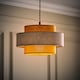 image 3 of ValueLights Mustard and Grey Herringbone Modern Ceiling Pendant Shade