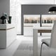 image 3 of Chelsea Living Low Display Cabinet 109cm Wide in White with a Truffle Oak Trim