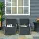 image 2 of Outsunny Set of 2 Zero Gravity Lounge Chair Recliners Sun Lounger Black