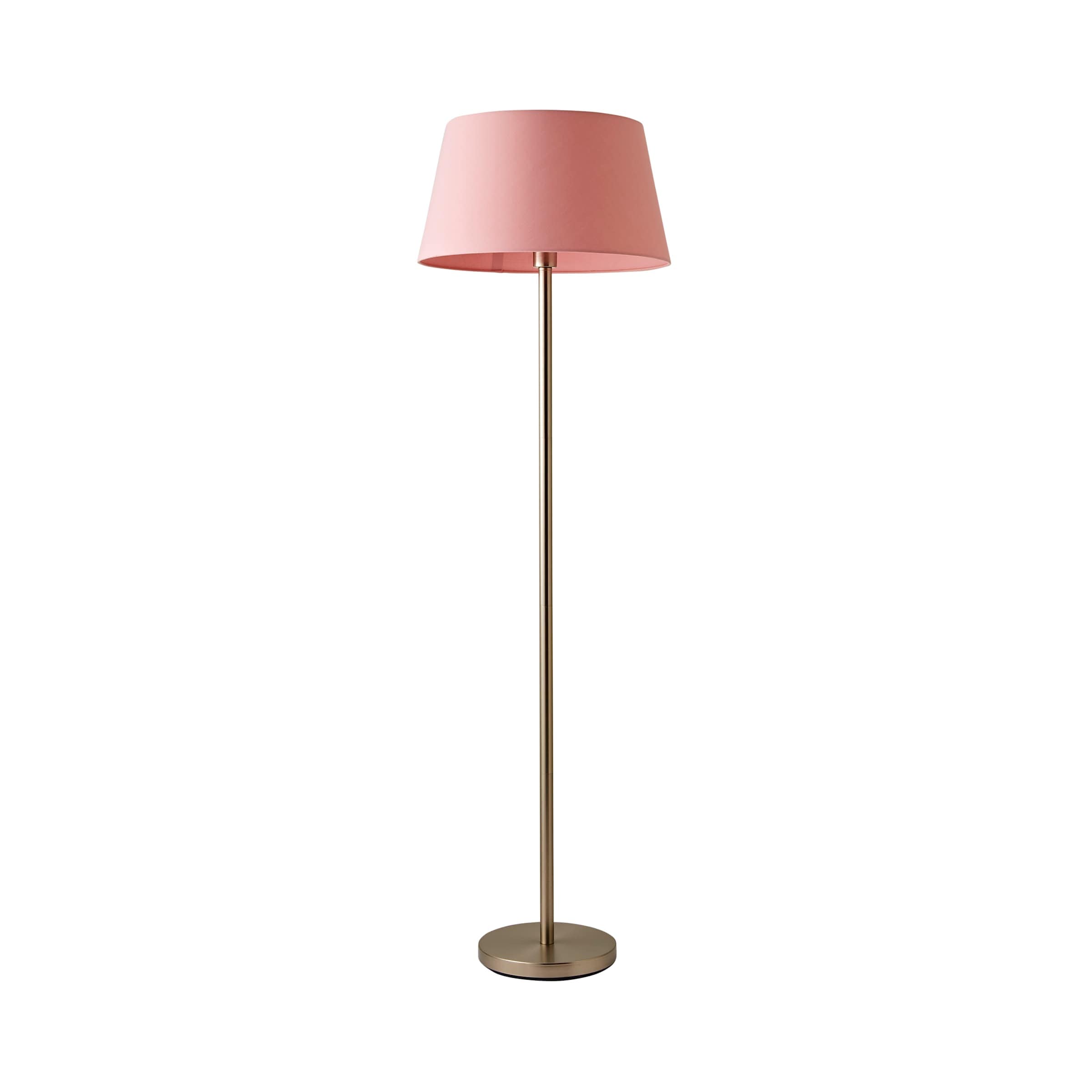 ValueLights Charlie Modern Stem Brushed Chrome Floor Lamp in Metallic Silver