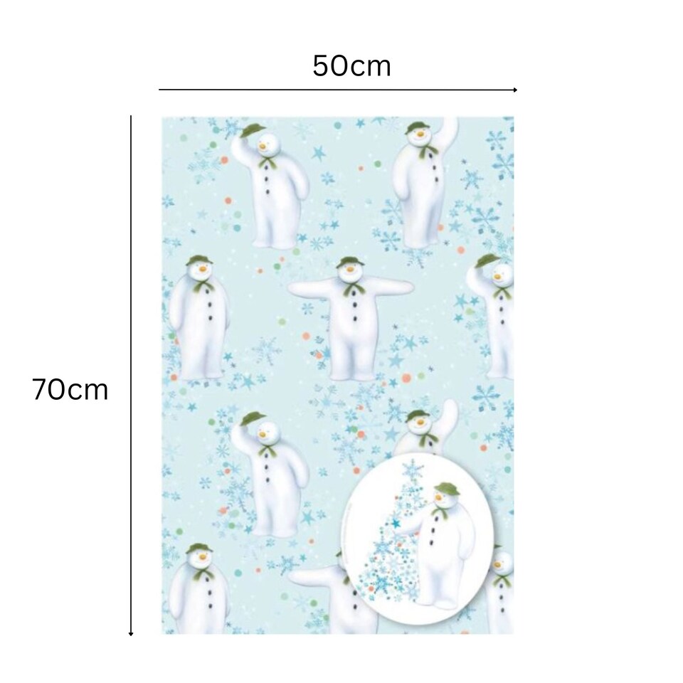 image 1 of The Snowman Christmas 4 Sheets & 4 Tags Gift Wrap