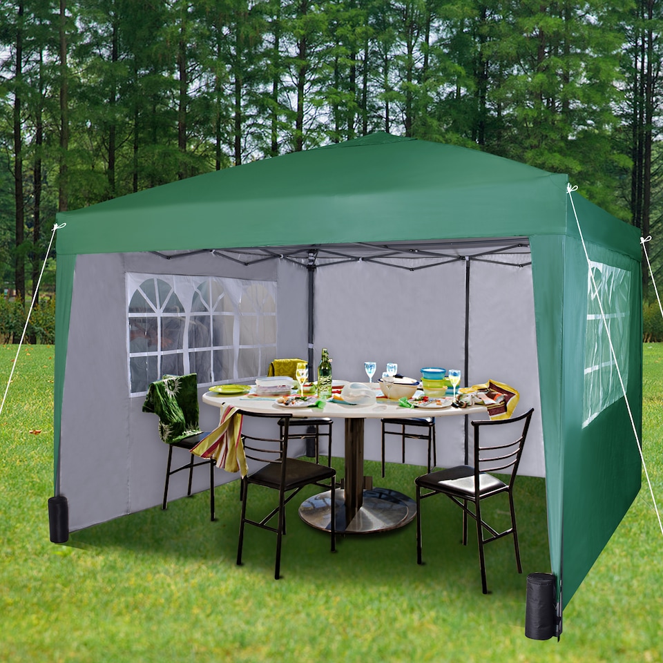 image 1 of MCC Direct Gazebo 3x3 Pop up with Sides Green | Green | Green