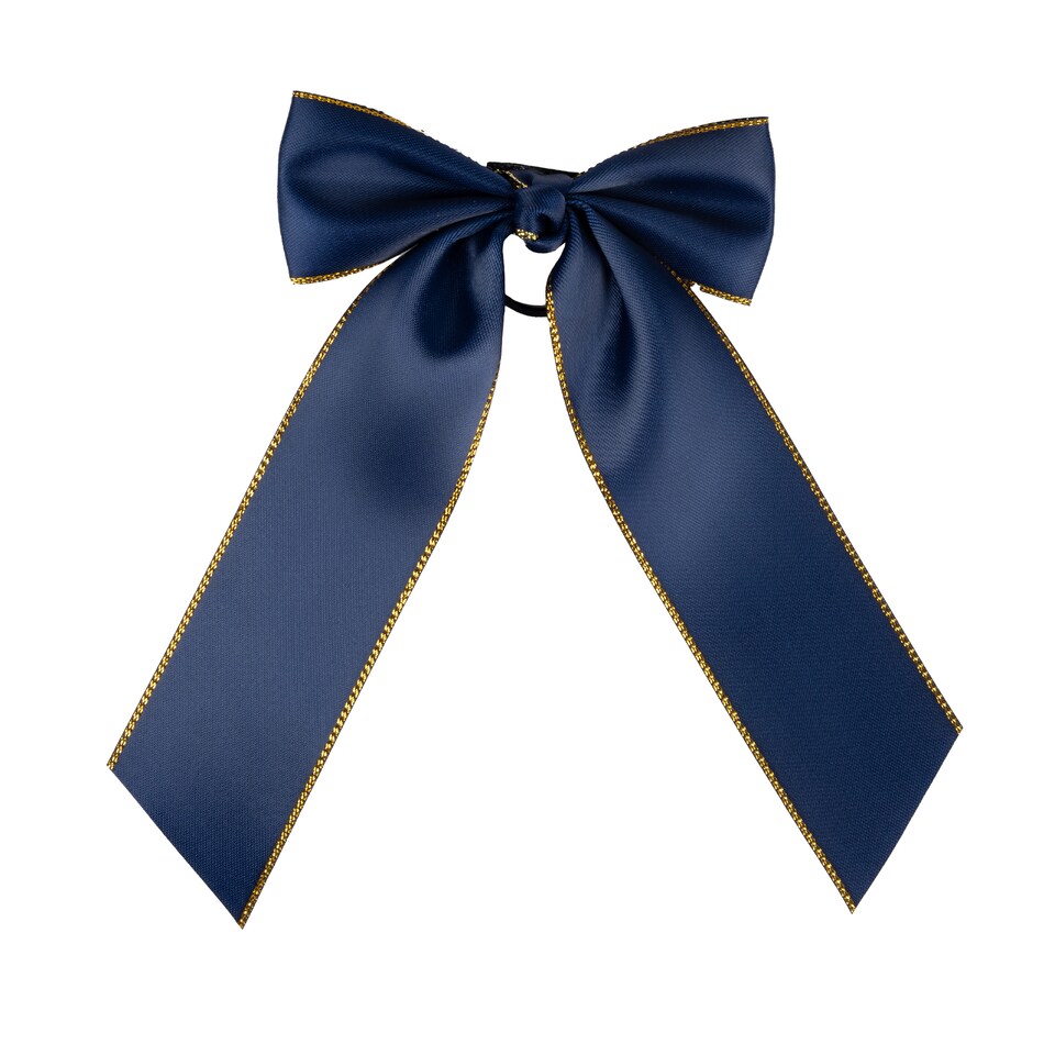 Supreme Products Picture Perfect Long Hair Ties | Gold | Navy/Gold | One Size | 1