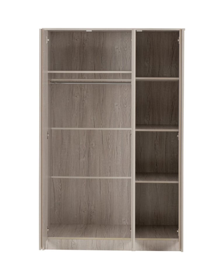 image 1 of Malvern 3 Door Wardrobe - L50.5 x W115 x H180 cm - Urban Snow | Brown | Urban Snow