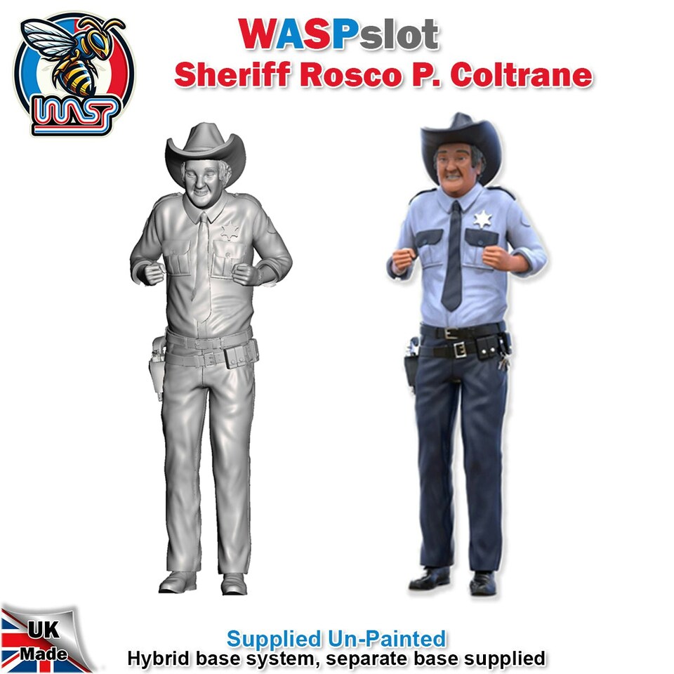 image 1 of Dukes of Hazzard x 3 Unpainted Figure Scenery Display Set 94 New 1:32 WASP