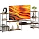 image 1 of HOMCOM TV Unit for TVs up to 60 Inches, Industrial TV Stand with Shelves | Brown | One Size | 1