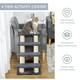 image 6 of PawHut Dog Steps for Bed 4 Step Pet Stairs ladder for Dog Cat Scratch Post Grey