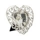 image 1 of Heart Themed 4x4 Silver Picture Frame with Small Diamante Crystals Silver | One Size