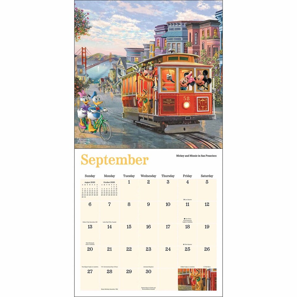 image 1 of Disney Dreams Collection by Thomas Kinkade Studios 2026 Wall Calendar