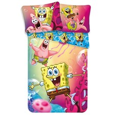 SpongeBob SquarePants Duvet Cover Set | Pink | Pink/Blue/Yellow | Single | 1
