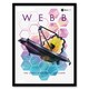 image 1 of NASA Deep Space Atomic Clock Orange Earth Orbit NASA Black Framed Wall Art Print A4