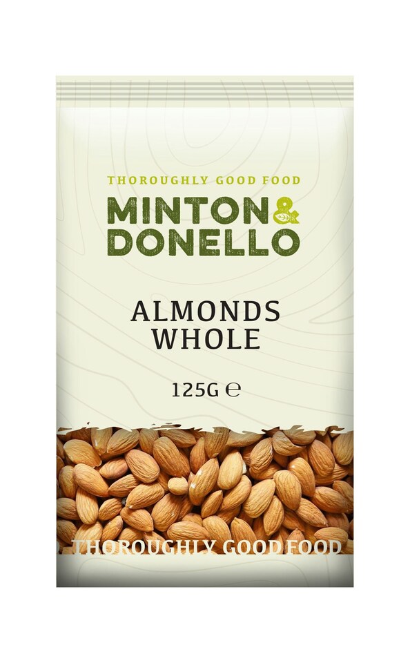 image 1 of Minton & Donello Whole Almonds 6 x 125g