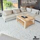 image 4 of NOVECRAFTO Vinyl Floor Tiles Self Adhesive – 12x24in Peel and Stick Rectangular Flooring for Kitchen, Bathroom & Living Room – White Terrazzo Look with Flecks White | 1.85 sqm