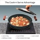 image 4 of Futura Induction Compatible Hard Anodised Flat Bottom Deep Fry Pan with Steel Lid, 2.5 Litre