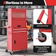 image 5 of HOMCOM 3-in-1 Tool Cabinet with Wheels, Rolling Tool Chest with 6 Drawers | Red