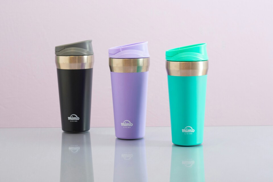 image 1 of Interiors by Premier Lilac 380ml Insulated Stainless Steel Travel Mug, Travel Mug with Lid, Thermal Travel Mug, Thermos Mug