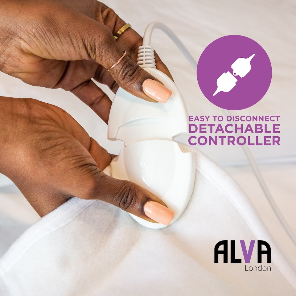 image 1 of Alva London - Electric Under Blanket - Double - Tie-Down - 120x135cm - Single Controller
