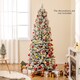 image 4 of COSTWAY 7FT Pre-Lit Artificial Christmas Tree Pop up Snow Flocked Xmas Tree LED Lights