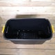image 8 of 110L Heavy Duty Trunk on Wheels Sturdy, Lockable, Stackable and Nestable Design Storage Chest with Clips in Black